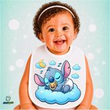 Ghostbastır Design Stitch Keten Bebek Mama Önlüğü – Yumuşak, Emici, Yıkanabilir, Özel Tasarım P177 - Çok Renkli - 0+ Ay