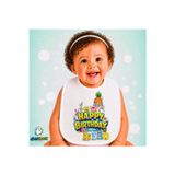 Ghostbastır Design Sünger Bob Keten Bebek Mama Önlüğü – Yumuşak, Emici, Yıkanabilir, Özel Tasarım P181