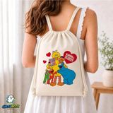 Ghostbastır Design Susam Sokağı Büzgülü Keten Çanta C293 - Bej
