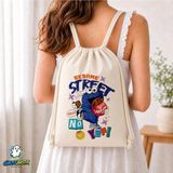 Ghostbastır Design Susam Sokağı Büzgülü Keten Çanta C294 - Bej