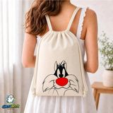 Ghostbastır Design Sylvester Büzgülü Keten Çanta C302 - Bej