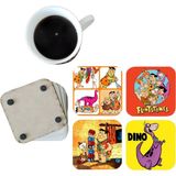 Ghostbastır Design Taş Devri Dekoratif Ahşap Bardak Altlığı Seti 095 - 0 - 1 lt