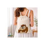 Ghostbastır Design Tazmanya Canavarı Büzgülü Keten Çanta C329 GHSTBSTRCNT329
