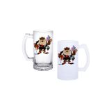 Ghostbastır Design Tazmanya Canavarı Kulplu Bira Bardağı Buzlu Veya Şeffaf Seçenekli 0226