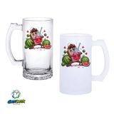 Ghostbastır Design Tazmanya Canavarı Kulplu Bira Bardağı Buzlu veya Şeffaf Seçenekli 0359