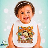Ghostbastır Design Tigger Keten Bebek Mama Önlüğü – Yumuşak, Emici, Yıkanabilir, Özel Tasarım P195 - Çok Renkli - 0+ Ay