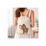 Ghostbastır Design Tom ve Jerry Büzgülü Keten Çanta C339