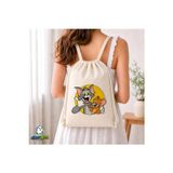 Ghostbastır Design Tom ve Jerry Büzgülü Keten Çanta C342