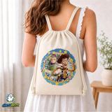 Ghostbastır Design Toy Story Büzgülü Keten Çanta C352 - Bej