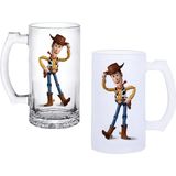 Ghostbastır Design Toy Story Kulplu Bira Bardağı Buzlu Veya Şeffaf Seçenekli 0234 - 1 Adet - 500 ml