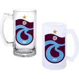 Ghostbastır Design Trabzonspor Kulplu Bira Bardağı Buzlu Veya Şeffaf Seçenekli 040 - 500 ml