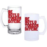 Ghostbastır Design Türk Bayraklı Kulplu Bira Bardağı Buzlu Veya Şeffaf Seçenekli 0237 - 500 ml