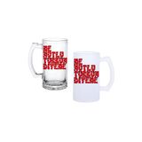 Ghostbastır Design Türk Bayraklı Kulplu Bira Bardağı Buzlu Veya Şeffaf Seçenekli 0237