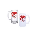 Ghostbastır Design Türk Milli Takımı Kulplu Bira Bardağı Buzlu Veya Şeffaf Seçenekli 0241