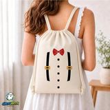 Ghostbastır Design Tuxedo Büzgülü Keten Çanta C353 - Bej