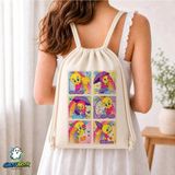 Ghostbastır Design Tweety Büzgülü Keten Çanta C354 - Bej