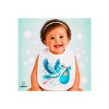 Ghostbastır Design Uçan Leylek Keten Bebek Mama Önlüğü – Yumuşak, Emici, Yıkanabilir, Özel Tasarım P201