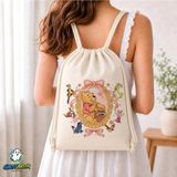 Ghostbastır Design Winnie The Pooh Büzgülü Keten Çanta C362 - Bej