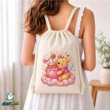 Ghostbastır Design Winnie The Pooh Büzgülü Keten Çanta C370 - Bej