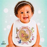 Ghostbastır Design Winnie The Pooh Keten Bebek Mama Önlüğü – Yumuşak, Emici, Yıkanabilir, Özel Tasarım P204 - Çok Renkli - 0+ Ay