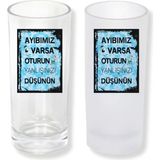 Ghostbastır Design Yanlışı Düşün Buzlu / Buzsuz Seçenekli Rakı Bardağı – 1 Adet Şık Sunum Bardağı 095 - 200 ml