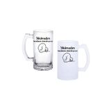 Ghostbastır Design Yıkılmadım Kulplu Bira Bardağı Buzlu Veya Şeffaf Seçenekli 0251