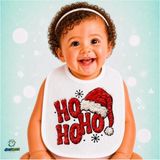 Ghostbastır Design Yılbaşı Keten Bebek Mama Önlüğü – Yumuşak, Emici, Yıkanabilir, Özel Tasarım P210 - Çok Renkli - 0+ Ay