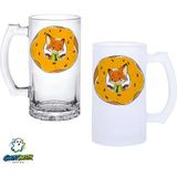 Ghostbastır Design Zootropolis Nick Kulplu Bira Bardağı Buzlu Veya Şeffaf Seçenekli 0365 - 1 Adet - 500 ml