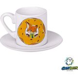 Ghostbastır Design Zootropolis Nick Türk Kahvesi Fincanı 0191 - Beyaz- Renkli - 0,60 ml