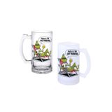 Ghostbastır Grinch Kulplu Bira Bardağı Buzlu veya Şeffaf Seçenekli 084