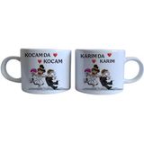 Ghostbusters Kocam da kocam karım da karım kahve fincan takımı - mug