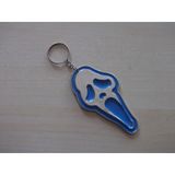 Ghostface Anahtarlık Plastik Mavi Renk Ghost Logo, Hayalet Maskot, Oto Anahtarlığı