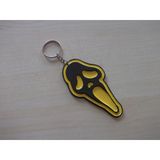 Ghostface Anahtarlık Plastik Sarı Renk Ghost Logo, Hayalet Maskot, Oto Anahtarlığı