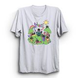 Ghst, Cartoon Type, Rock Metal Müzik Grubu Baskılı Unisex,%100 Pamuk Tişört S Beyaz