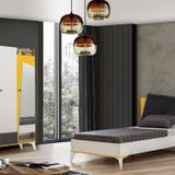 Giallo Genç Odası - 3 Kapılı Dolap, Karyola, Komodin