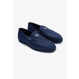 Giampiero Nicola Stephan Erkek Lacivert Nubuk Hakiki Deri Loafer Ayakkabı 664 L40262 ERK AYK Y23