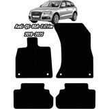 Gian Fabio Falleri Lacasa AUDI-Q5-80A-EXTRIM-(2018-2025)UYUMLU Renkli Kenar-Silikon Topukluklu Premium Velur Halı Paspas - Siyah