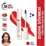 Gian Morey Dudak Dövmesi HOT ROSE Soyulabilir Kalıcı Ruj - 04 My Red