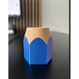 Giant Pencil Pen Holder - Dev Kalem Formunda Eğlenceli Masaüstü Düzenleyici - Okul ve Ofis İçin Yaratıcı Kalemlik ve Fırça Standı - Çocuk ve Genç Odası Dekoratif Hediye (mavi)