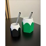 Giant Pencil Pen Holder - Dev Kalem Formunda Eğlenceli Masaüstü Düzenleyici - Okul ve Ofis İçin Yaratıcı Kalemlik ve Fırça Standı - Çocuk ve Genç Odası Dekoratif Hediye (siyah)