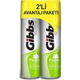 Gibbs Sensitive Tıraş Köpüğü 2x200 ml Hassas Cilt Dostu Ürün Erkekler İçin