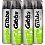 Gibbs Tıraş Köpüğü 4x200 ml Hassas Ciltlere Uygun Nemlendirici Etkili Erkek Profesyonel Seri