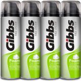 Gibbs Tıraş Köpüğü Profesyonel Tıraş Deneyimi İçin 4 x 250 ml Erkeklere Özel