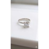 GIBYJEWEL Badem Tırnak Pırlanta Modeli 925 Ayar Gümüş Yüzük (Taş Çapı:7,30 mm-1,5ct)