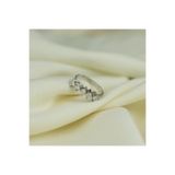 GIBYJEWEL Kısa Kare Tırnak Ince Kol 925 Ayar Minimal Beştaş Gümüş Yüzük-3 mm