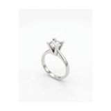 GIBYJEWEL V Kare Tırnak Yüksek Montür Pırlanta Modeli 925 Ayar Gümüş Tektaş Yüzük- Taş çapı 7,3 mm-1,5 ct