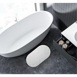 Gıda Bizde Massage Bath Mat Masajlı Vantuzlu Banyo & Duş Kaydırmazı Paspası Beyaz