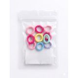 GİDEGO ACCESSORIES 10'lu Mini Lastik Toka, Karma Renkler