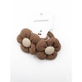 GİDEGO ACCESSORIES 2'li Mini Saç Lastiği, Kahve Papatya