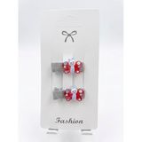 GİDEGO ACCESSORIES 2'li Minik Kelebek Klipsli Toka Seti, Gri